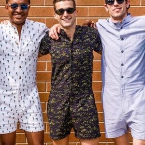 Romphim tropical cotton shortall romper